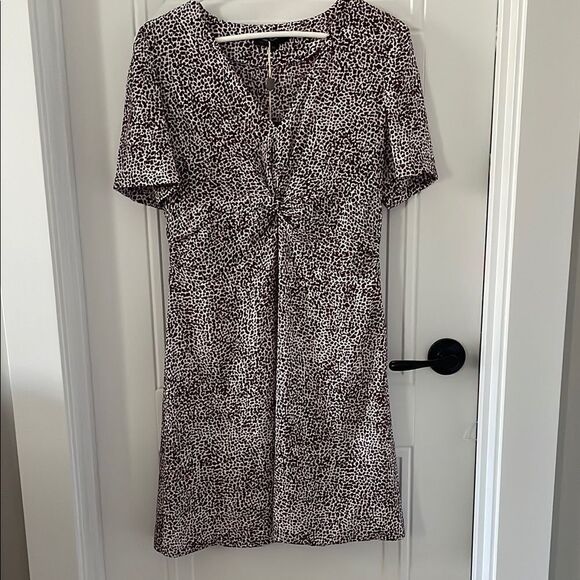 New Maje Pink and White Patterned Dress - Picture 1 of 5